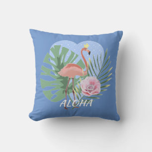 Rosa Flamingo Tropenpalme Kissen