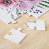 Rosa Flamingo Tropenpalme Puzzle (Seite)