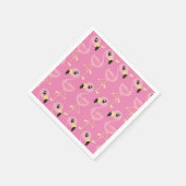 Rosa Flamingo Tropical 1. Geburtstag Party Napkins Serviette (Ecke)