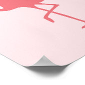 Rosa Flamingo Tropical Bird Poster (Ecke)