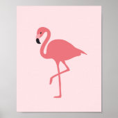 Rosa Flamingo Tropical Bird Poster (Vorne)
