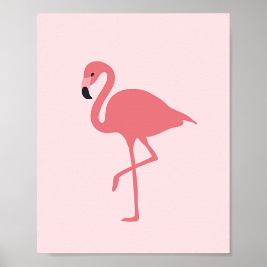 Rosa Flamingo Tropical Bird Poster (Vorne)