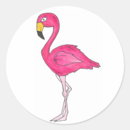Rosa Flamingo Tropical Bird Stickers
