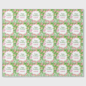 Rosa Flamingo Tropical Girl's Birthday Geschenkpapier (Flach)