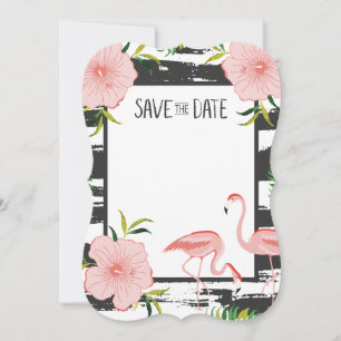 Rosa Flamingo Tropical Save the Date