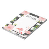 Rosa Flamingo Tropical Save the Date Notizblock (Rotiert)