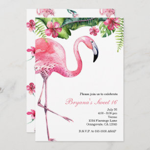 Rosa Flamingo Tropical Summer Party Einladungen