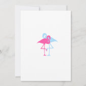 Rosa Flamingo Tropical Wedding Einladung (Rückseite)