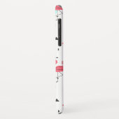 Rosa Flamingo tropische Blume und Blätter Case-Mate iPhone Hülle (Hinten/Links)