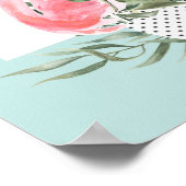 Rosa Flamingo Tropische Collage Poster (Ecke)