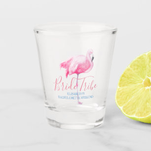 Rosa Flamingo tropische Junggesellinnenparty Schnapsglas