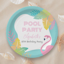Rosa Flamingo Tropische Poolparty Geburtstag