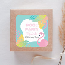 Rosa Flamingo Tropische Poolparty Geburtstag