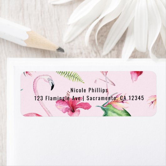 Rosa Flamingo Tropischer Hibiskus Blühender Spaß (Insitu)