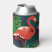 Rosa Flamingo: Tropischer Schmetterling Harmonie. Dosenkühler (Kanne Vorderseite)