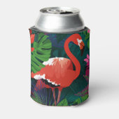 Rosa Flamingo: Tropischer Schmetterling Harmonie. Dosenkühler (Kanne Rückseite)