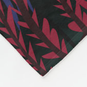 Rosa Flamingo: Tropischer Schmetterling Harmonie. Fleecedecke (Ecke)