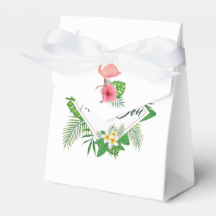 Rosa Flamingo Tropisches Aquarell Luau Abschluss Geschenkschachtel