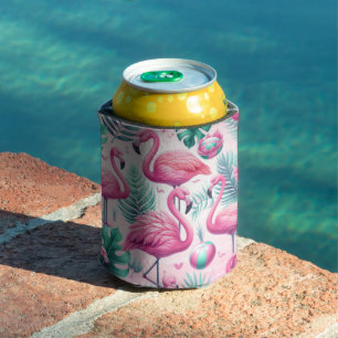 Rosa Flamingo tropisches Design Dosenkühler