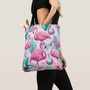 Rosa Flamingo tropisches Design Tasche