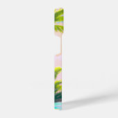 Rosa Flamingo - Tropisches Paradies Retro iPhone Hülle (Rechte Seite)