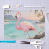 Rosa Flamingo Tropisches Paradies Seidenpapier (Handwerk)