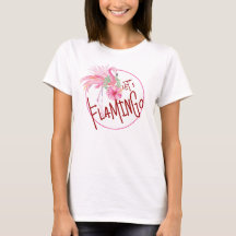 Rosa Flamingo Tropisches Party T Shirt