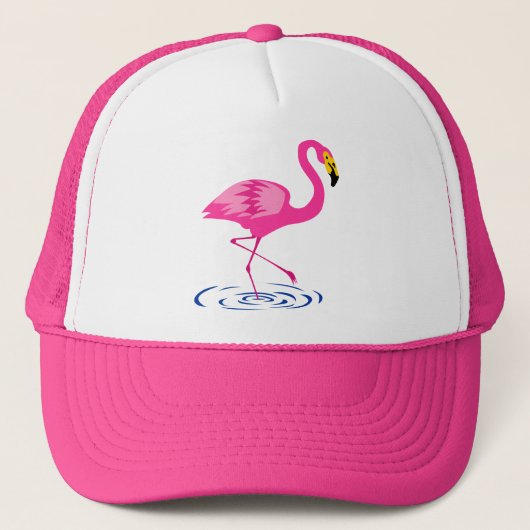 Rosa Flamingo Truckerkappe (Vorderseite)