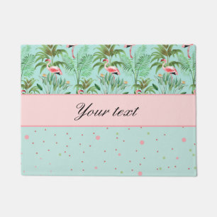 Rosa Flamingo-Tupfen Fußmatte