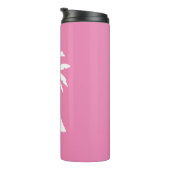 Rosa Flamingo und Palm Thermosbecher (Nach rechts gedreht)