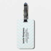 Rosa Flamingo und tropischer Hibiskus Extravagant Gepäckanhänger (Rückseite vertikal)