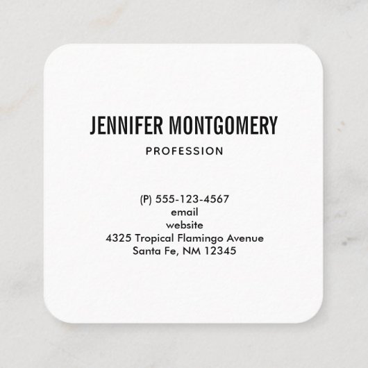 Rosa Flamingo und tropischer Hibiskus Extravagant Quadratische Visitenkarte (Rückseite)