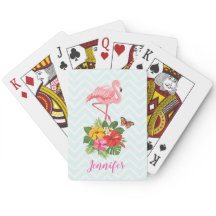 Rosa Flamingo und tropischer Hibiskus Extravagant