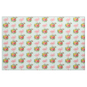 Rosa Flamingo und tropischer Hibiskus Extravagante Stoff (Fat Quarter (45,7 x 55,9 cm))