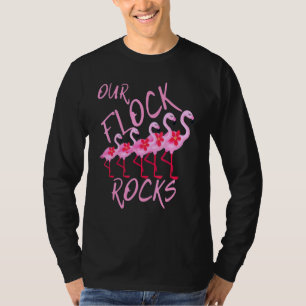 Rosa Flamingo Unsere Flock Rocks Bird Girls Sommer T-Shirt