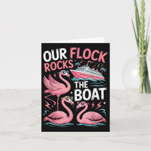 Rosa Flamingo Unsere Flock Rocks Der Bootsurlaub C Karte