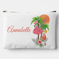 Rosa Flamingo Urlaub große Accessoires Beutel
