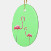 Rosa Flamingo-Verzierung Keramik Ornament (Links)