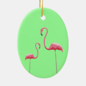 Rosa Flamingo-Verzierung Keramik Ornament (Hinten)