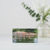 Rosa Flamingo Visitenkarte (Stehend Vorderseite)