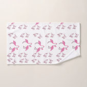 Rosa Flamingo-Vögel Badhandtuch Set (Handtuch)