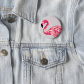 Rosa Flamingo-Vogel-Illustrations-Knopf Button (Beispiel)