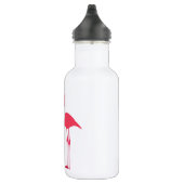 Rosa Flamingo-Vögel-Liebe-Herz Edelstahlflasche (Rechts)