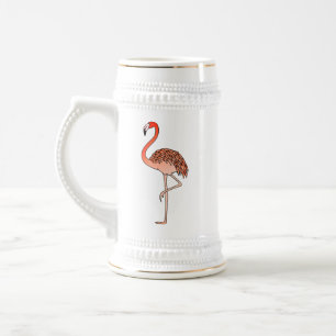Rosa Flamingo-Vogel Lineart-57567 Kaffeetasse