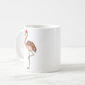 Rosa Flamingo-Vogel Lineart-57567 Kaffeetasse (Vorderseite Links)