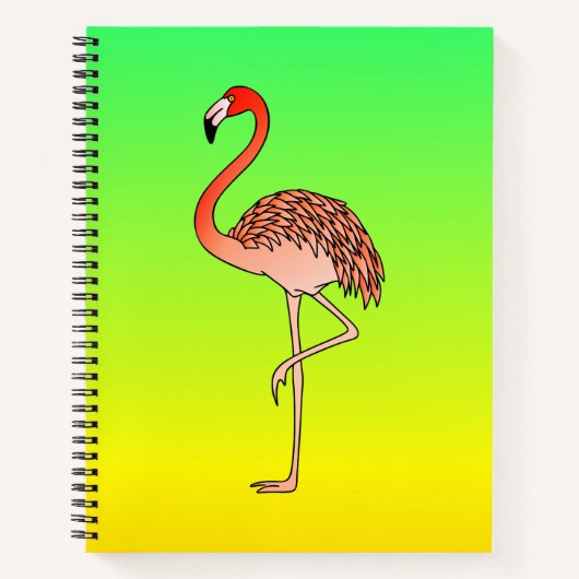 Rosa Flamingo-Vogel Lineart-57567 Kaffeetasse Notizblock (Vorderseite)