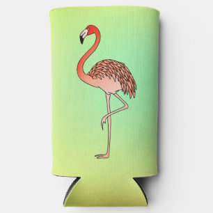 Rosa Flamingo-Vogel Lineart-57567 Selters Dosenkühler