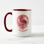 Rosa Flamingo Vogel Tasse (Links)