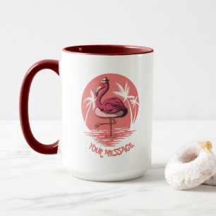 Rosa Flamingo Vogel Tasse