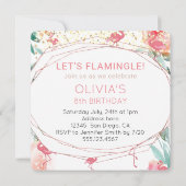 Rosa Flamingo-Vogel tropisch Einladung (Rückseite)